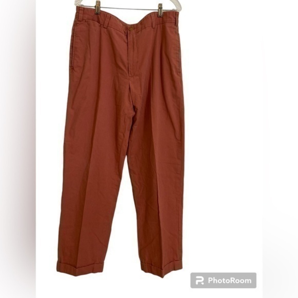 Bills Khakis Pants Mens 36 Salmon Pink Cuffed Classic Fit Chino US Made